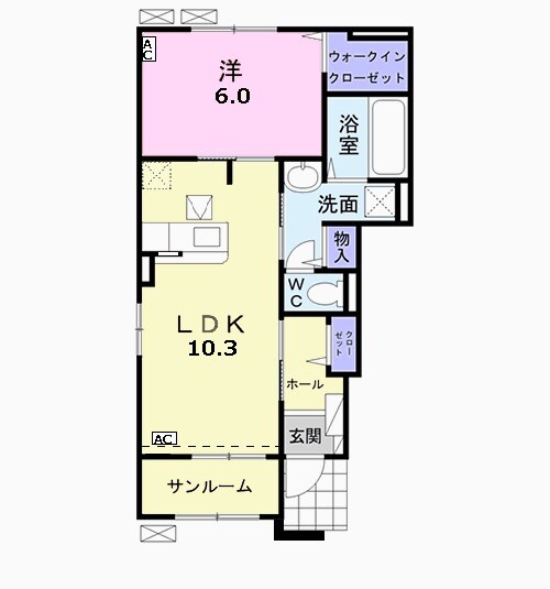 向日葵の和 Ⅰの間取り