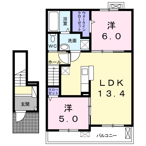 ティーア Bの間取り