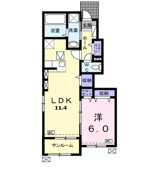 ベル フルーBの間取り