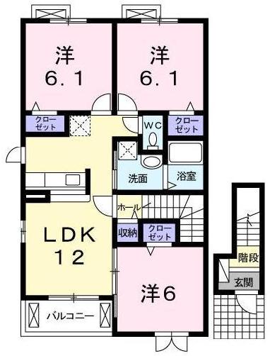 ブライトフリーデBの間取り