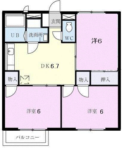 小川ハイツの間取り