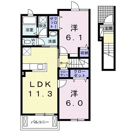 ラフレシールⅡの間取り