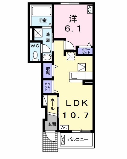 フリーデン・S Aの間取り