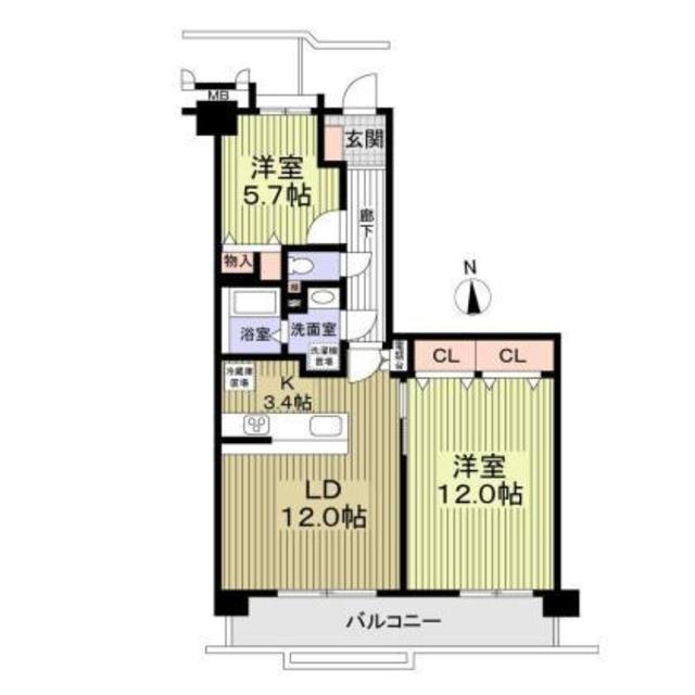 スペリアシティ名南アネックスVの間取り