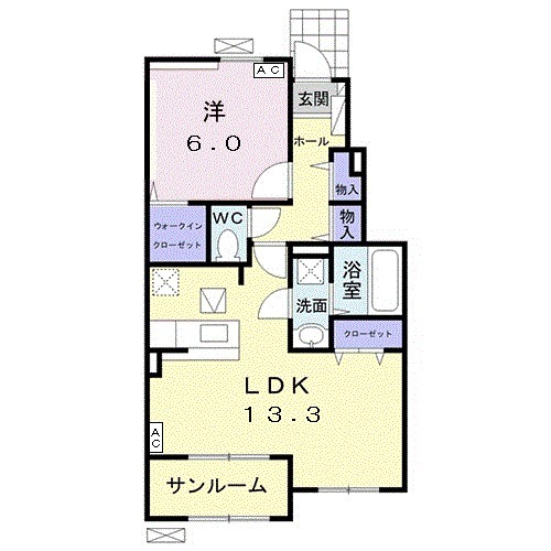 メゾンタカラ Ⅰの間取り