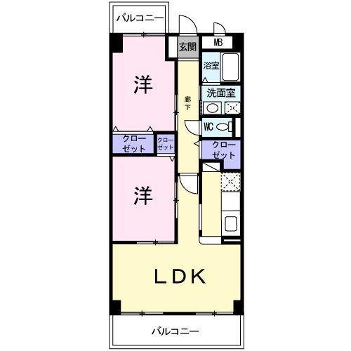 フィオーレ・Kの間取り