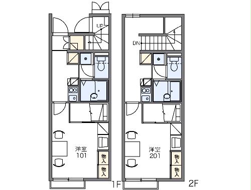 レオパレスゴールドイーストの間取り