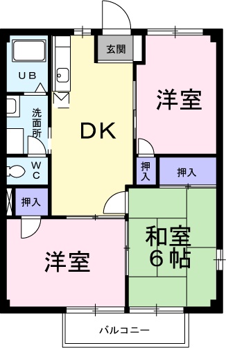 メゾンソレイユAの間取り