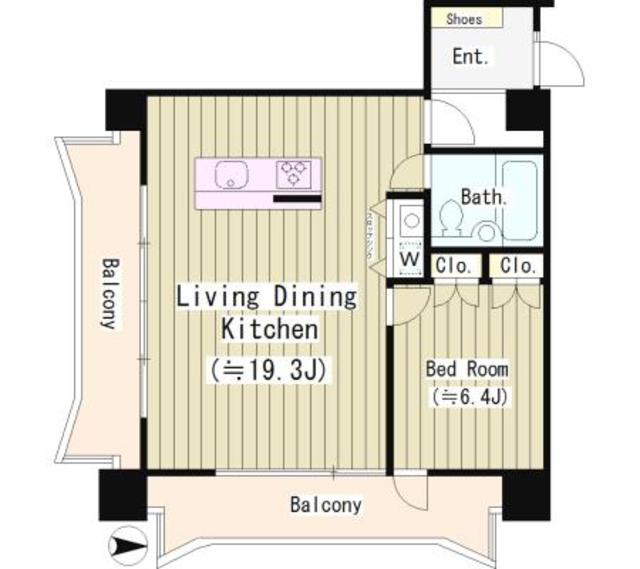 カーサクロヤナギの間取り