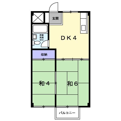 シティーハイツ奈良橋の間取り