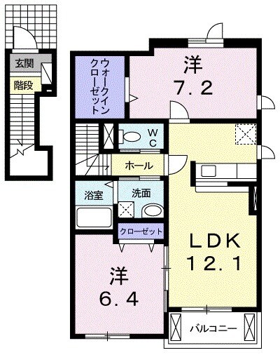 マイユクール桑名の間取り