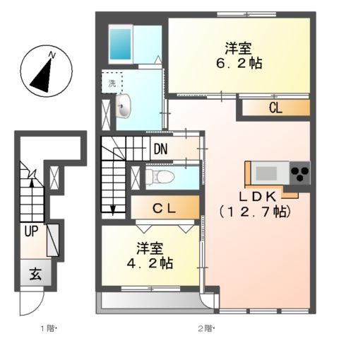 グランチェスタ千香B棟の間取り