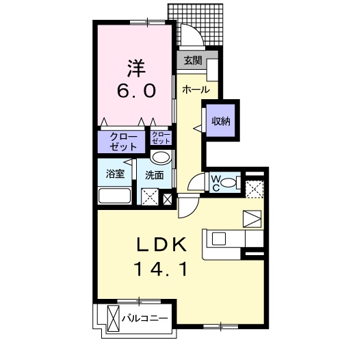 ピクシー ヒルズ Bの間取り