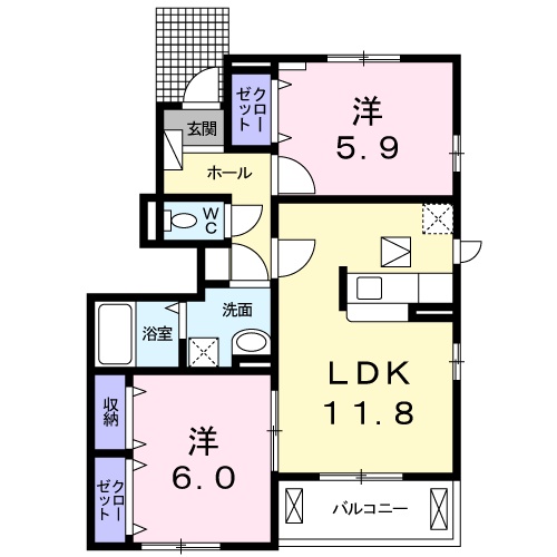 ビアンコ B棟の間取り