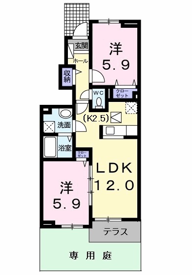 グロリアス ホームⅡの間取り