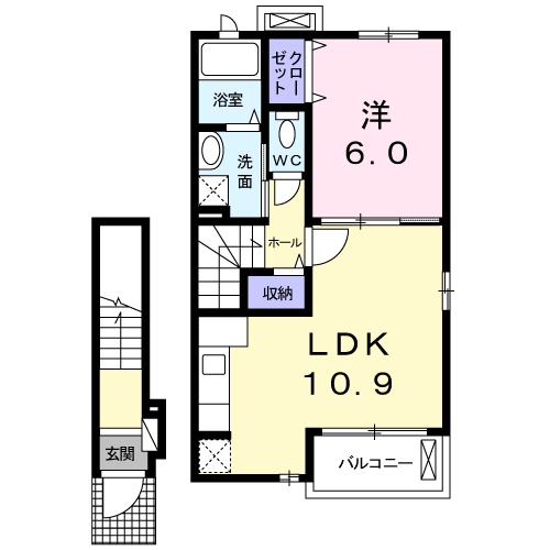02020号室の間取り
