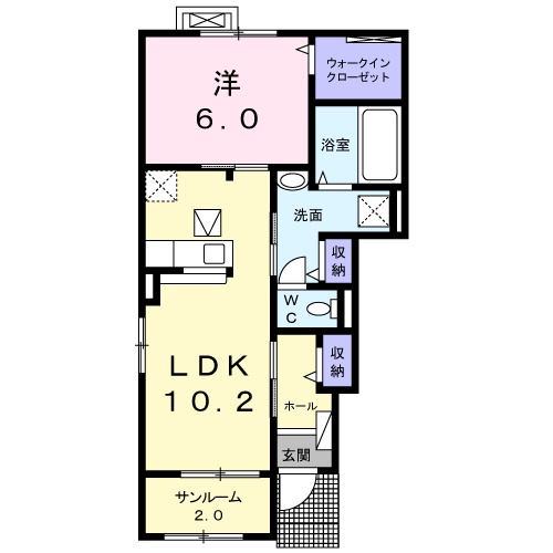 スクエア日永西Ⅱの間取り