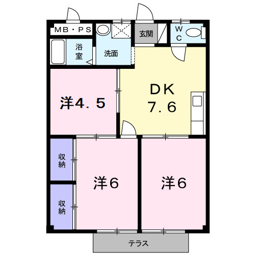 シティハイツかすみの間取り