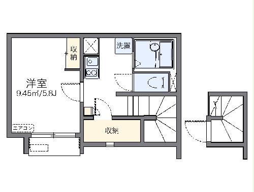 レオネクストリラ・201号室の間取り
