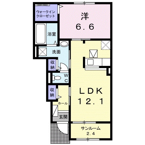 ショコラハウスAの間取り