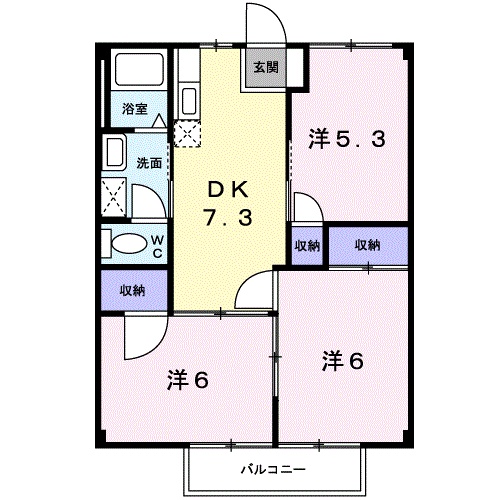 プレイスメゾンAの間取り