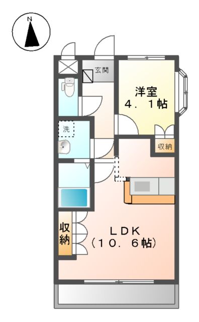 ヴァン　パイン　コートA棟の間取り
