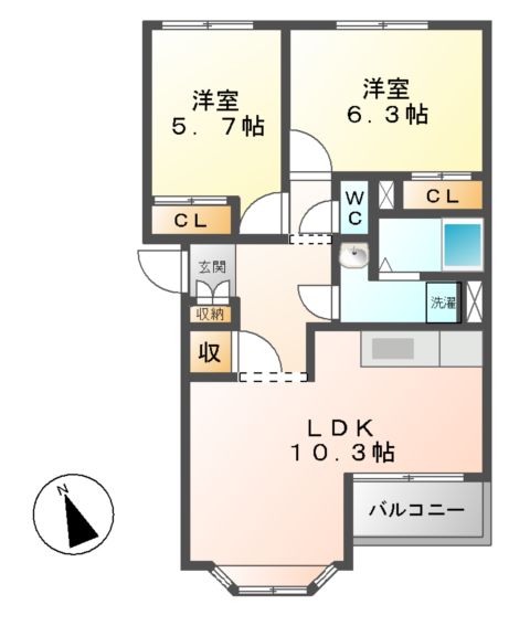 シャルム・ラ・メールⅠの間取り