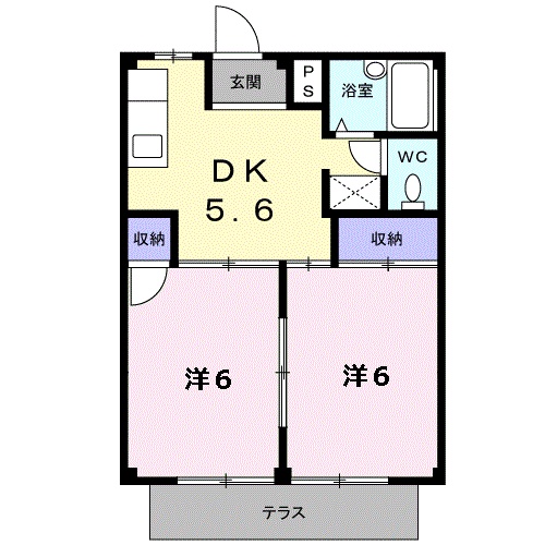 シティハイツ山の手Aの間取り