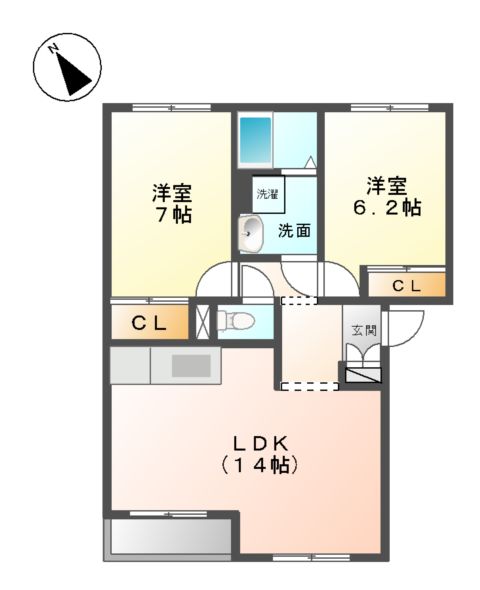 ファインコートA棟の間取り
