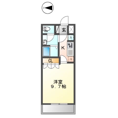 シェルル江北の間取り