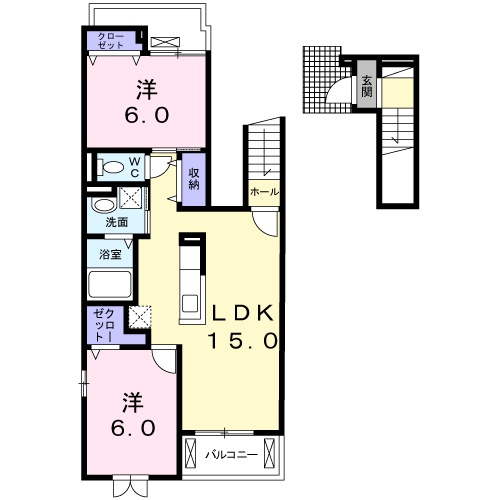 イースクエアⅡの間取り