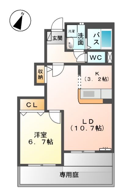 サンプレイスM B棟の間取り