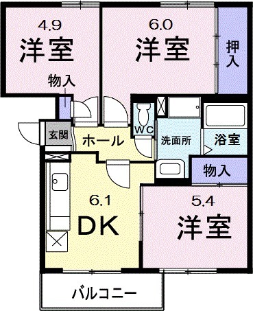 コストバールΙの間取り
