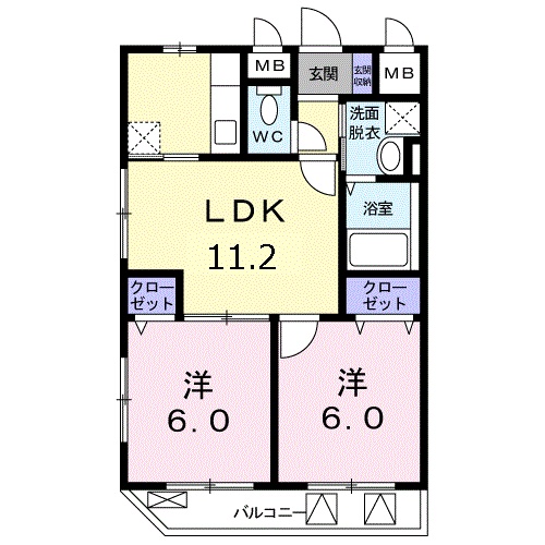 ローズ ボヌールの間取り