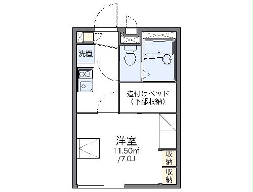 レオパレスオアゾCの間取り