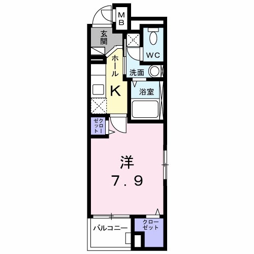 グランツ堀田の間取り