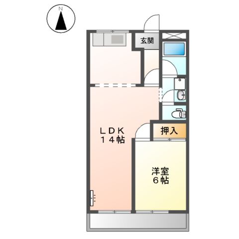 レジデンス道伯B棟の間取り