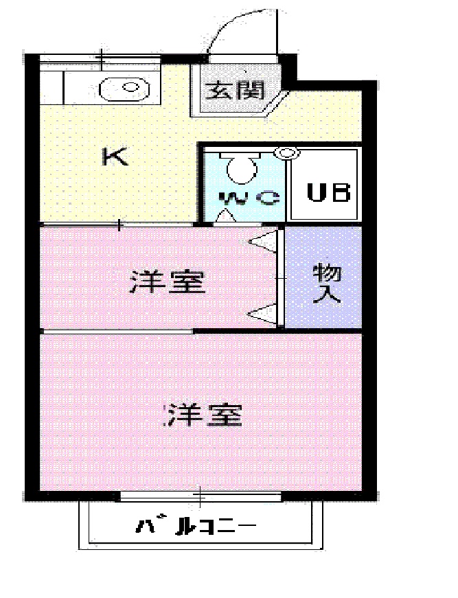 シングルハイツKの間取り