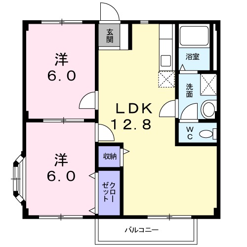 カーム横山の間取り