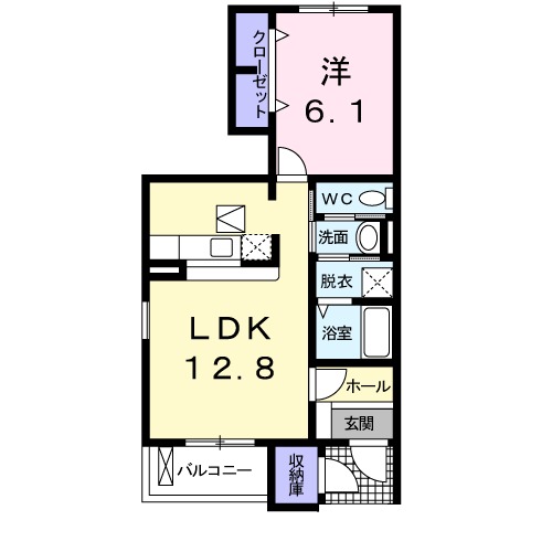 ポライトリーＡ・01010号室の間取り