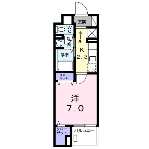 ブリランテ 田辺通の間取り