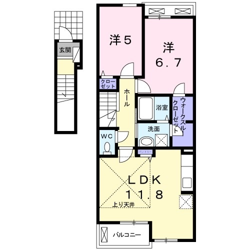 M・プラム Ⅱの間取り