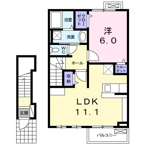 ヴィラ　ラシュレⅡの間取り