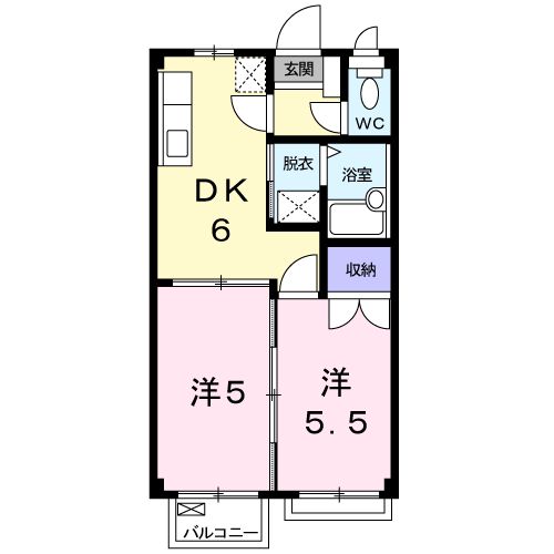 エースビレッジAの間取り