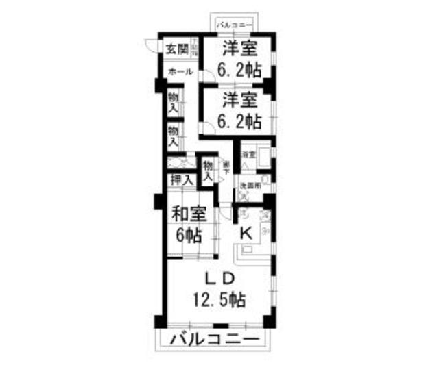 ベルクハウス霞ケ丘の間取り