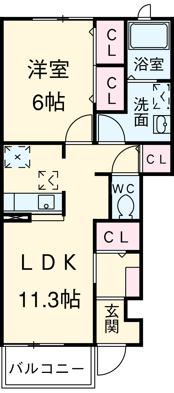 ラディーチェ・Bの間取り