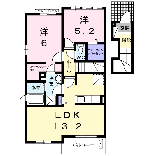 グランドステージ B棟の間取り