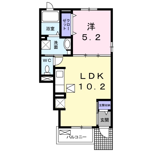 スクエア名東Ⅲの間取り