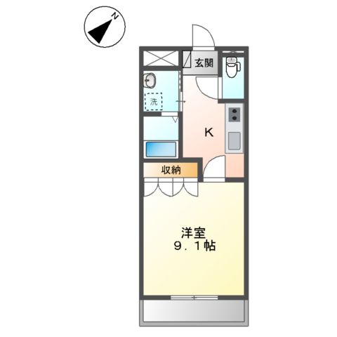 ルーミンズ・ヒル・Bの間取り