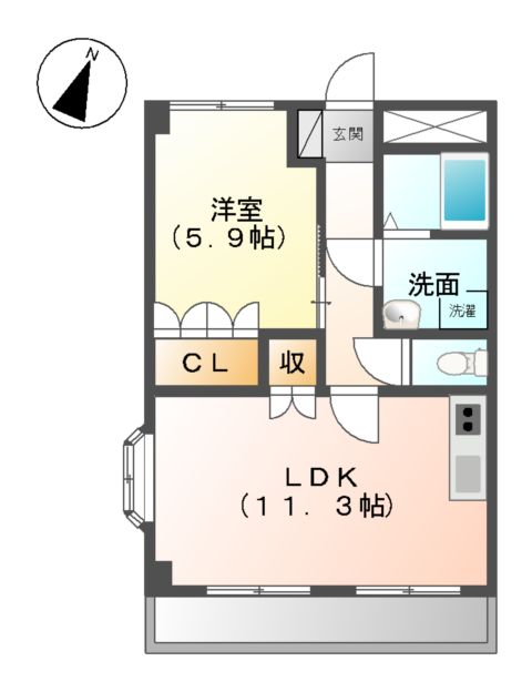 メゾン・ド・アンジュ Bの間取り